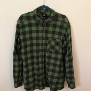 Quicksilver green flannel